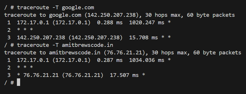 traceroute