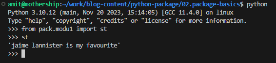 package import