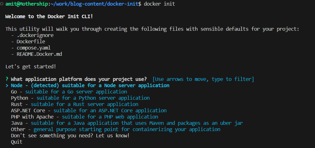 Docker init